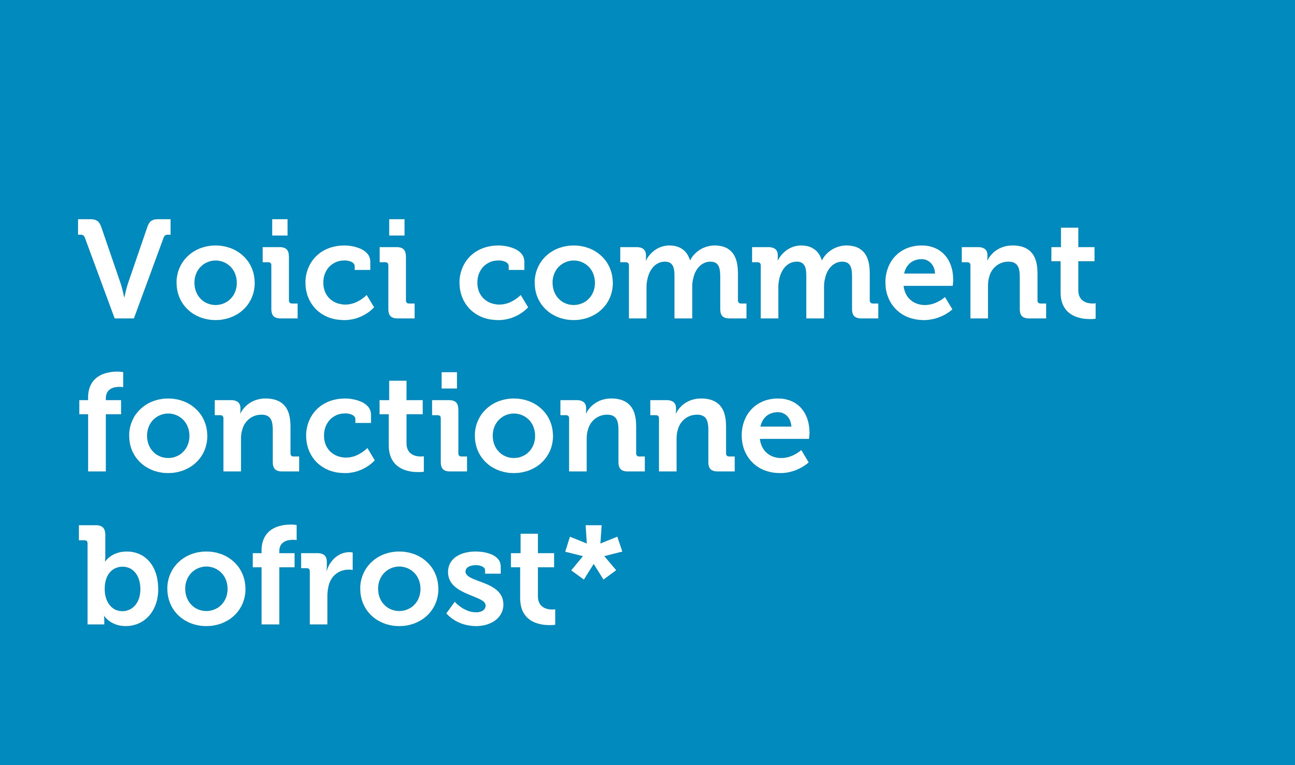 Voici comment fonctionne bofrost*